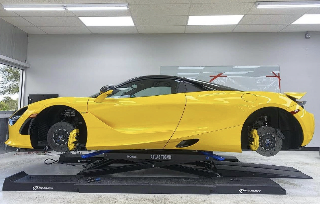 Yellow McLaren supercar - Exotic car detailing service